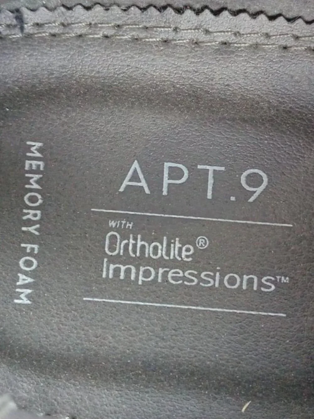 Apt 9 Mens 10.5 Med Cleveland Black Memory Foam Ortholite Derby Dress Shoes